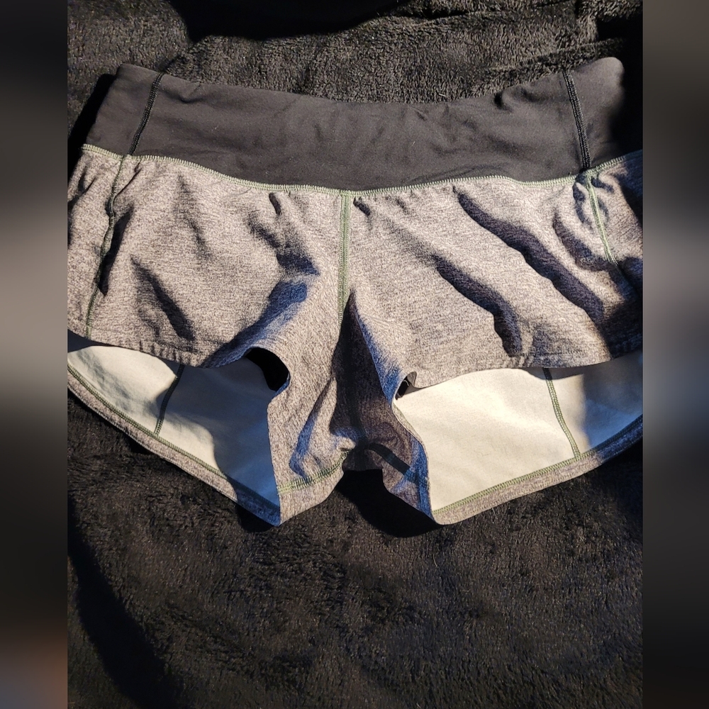 lululemon athletica Gray and Black Athletic Shorts